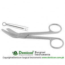 Lister-Excentric Bandage Scissor One Serrated Cutting Edge Stainless Steel, 16 cm - 6 1/4"